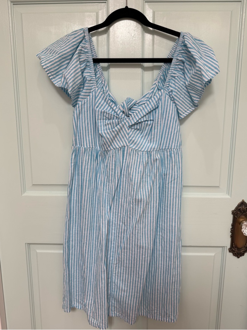 LA Relaxed Organic Cotton and Linen Striped Dress
